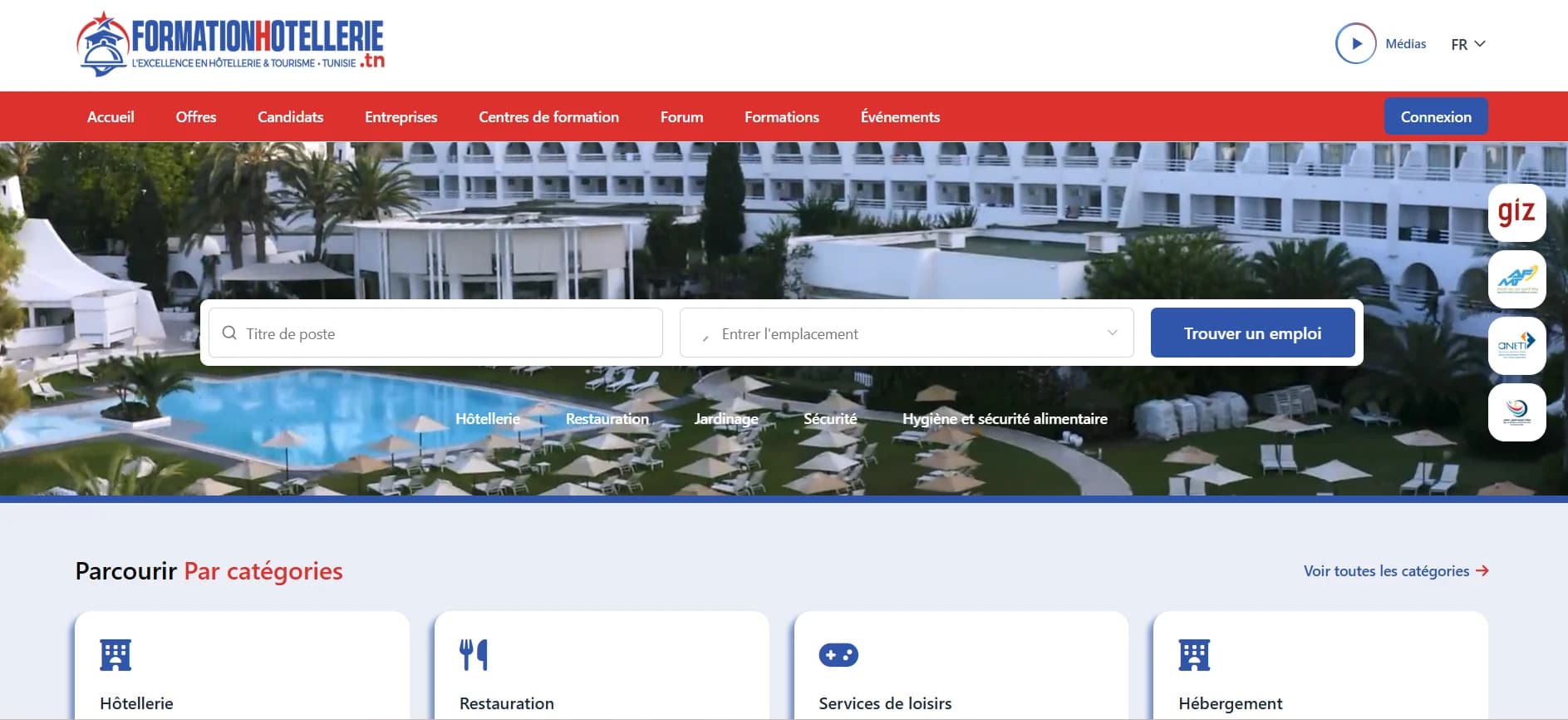 Formation Hotellerie — professional project preview