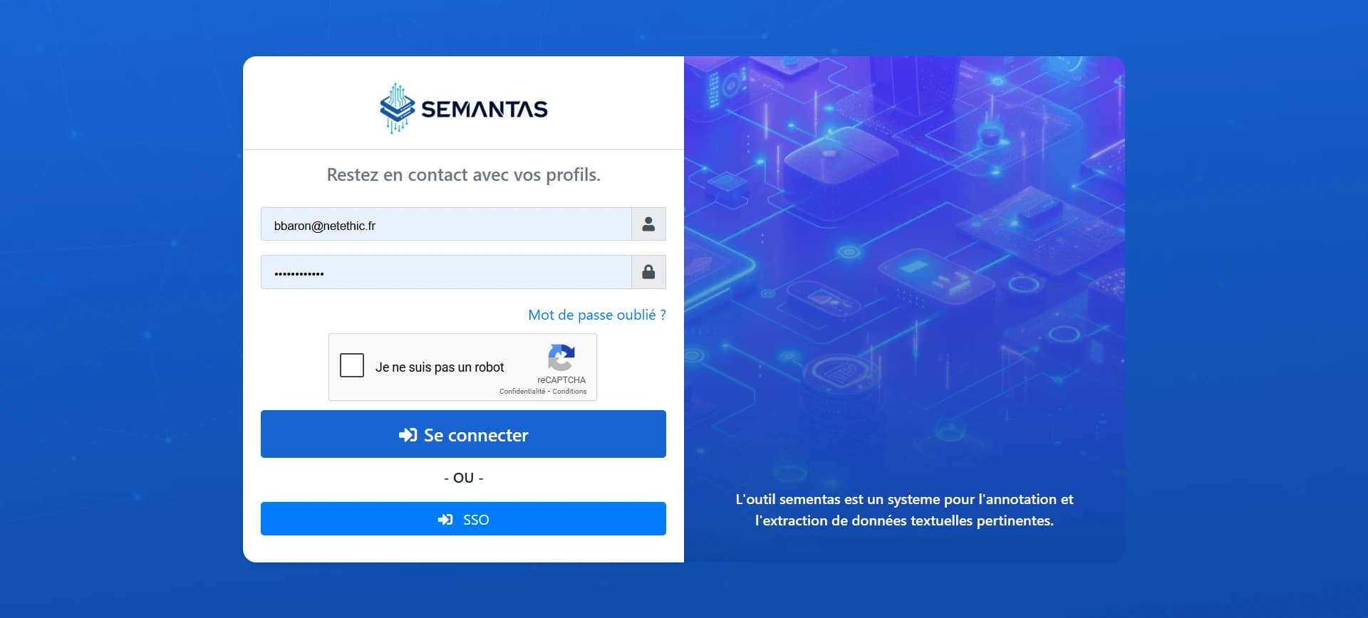 Semantas — professional project preview